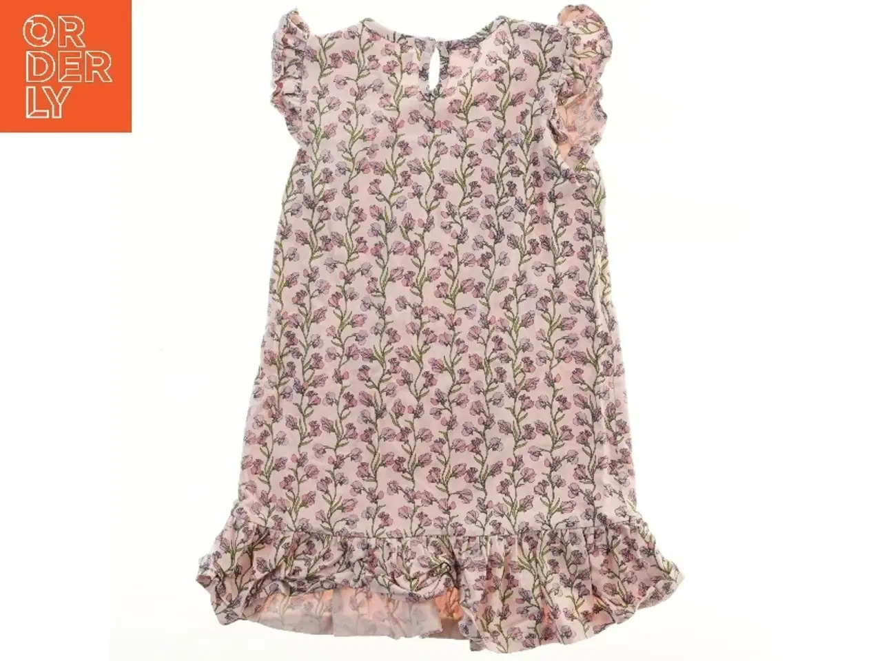 Billede 2 - Blomstret kjole med flæser fra Creamie (str. 98)