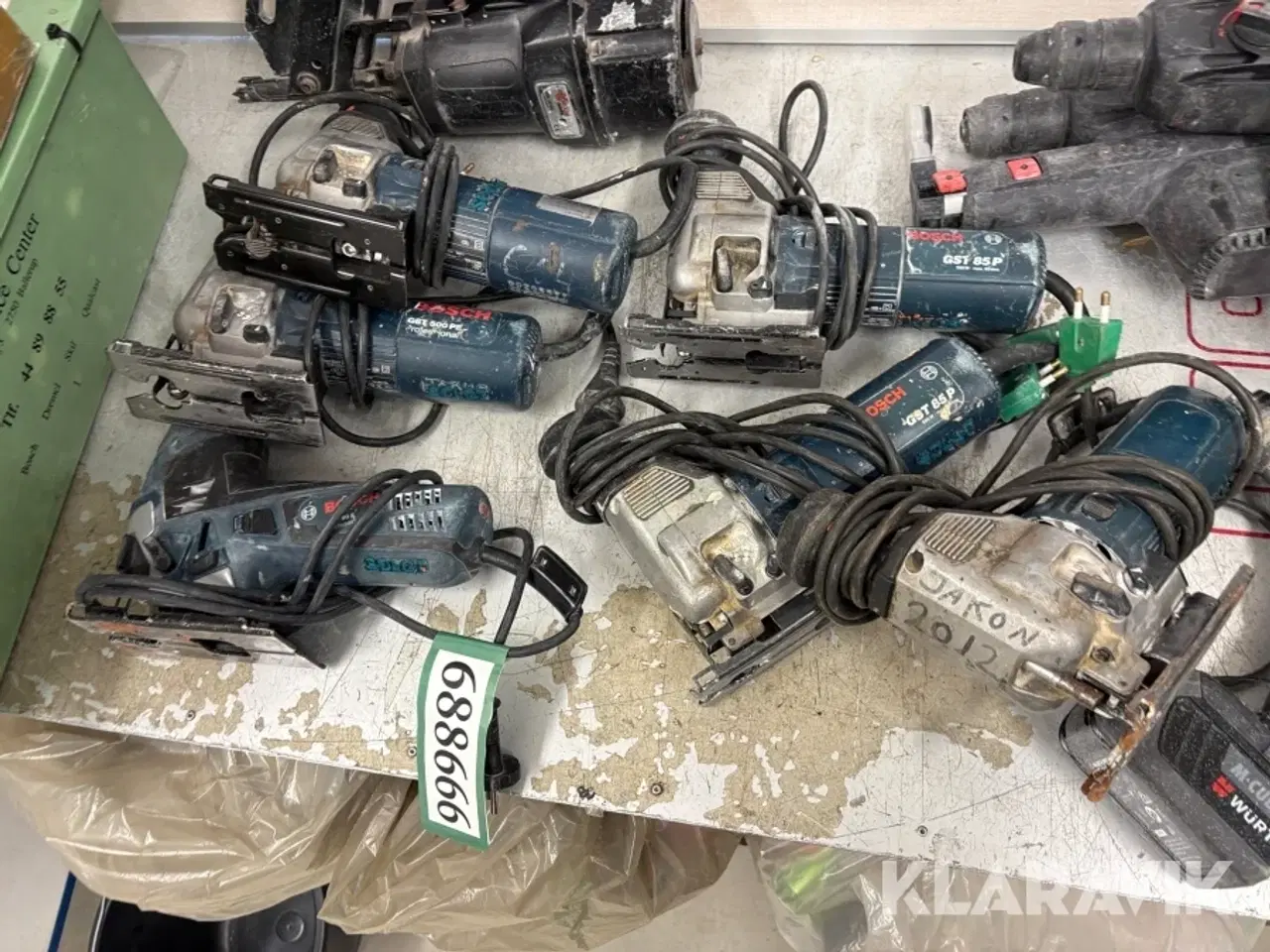 Billede 11 - Håndværktøj Bosch Würth blandet lot 6 stiksav 1 skruemaskine 2 borehamre 1 luftsømpistol