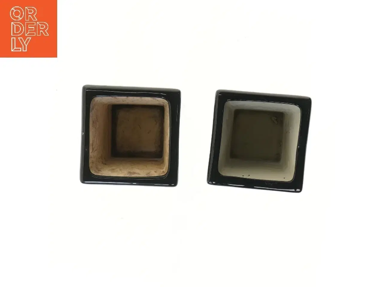 Billede 2 - Kvadratiske vasepotter, sort (str. 2 stk 11,5x10,5 cm)