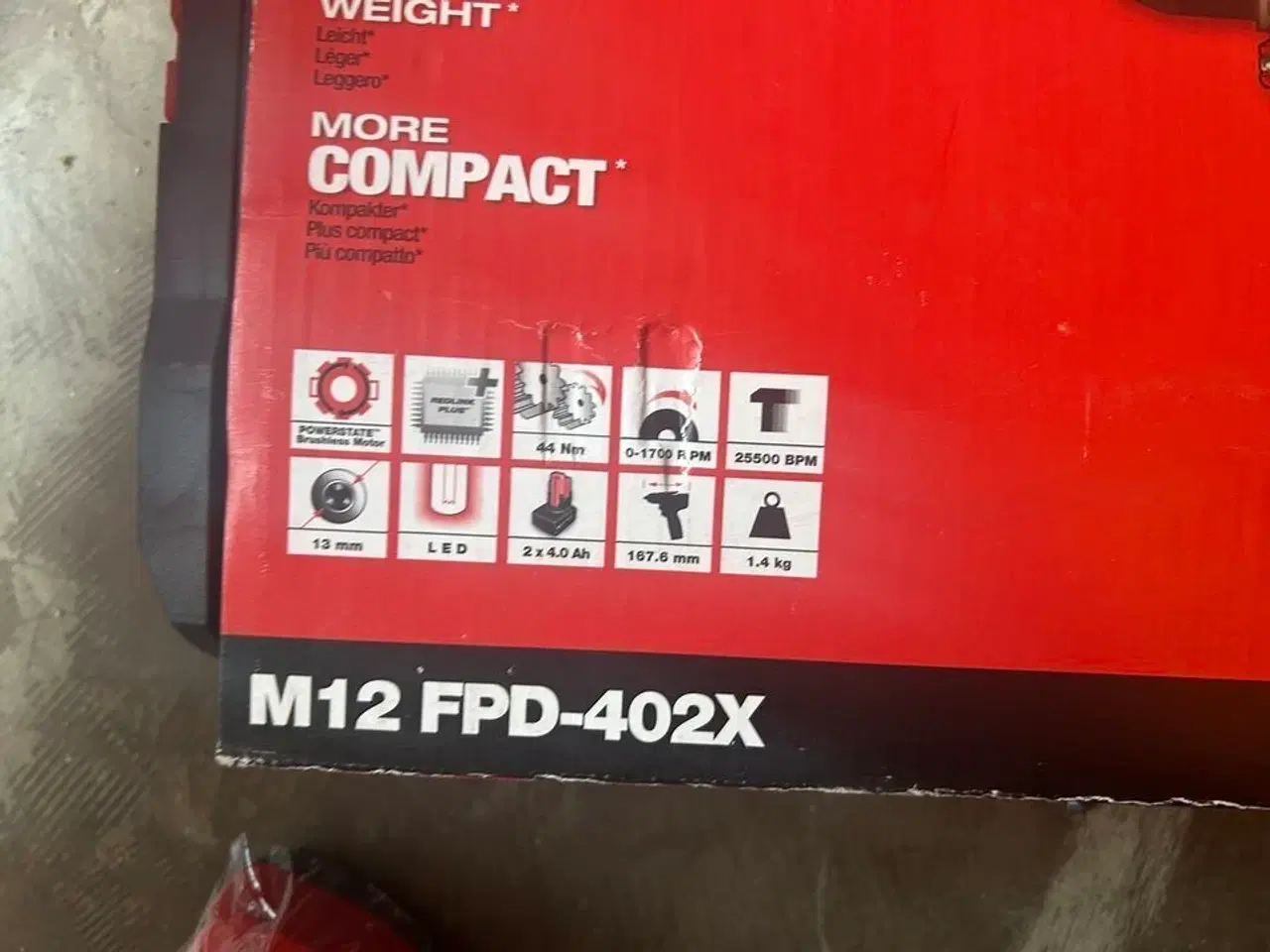 Billede 3 - Milwaukee skruemaskine M12 FPD-402X