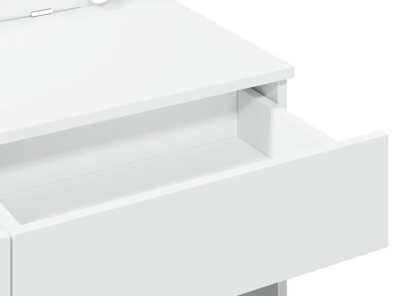 Billede 11 - Makeupbord med LED-lys 100x40x120 cm hvid