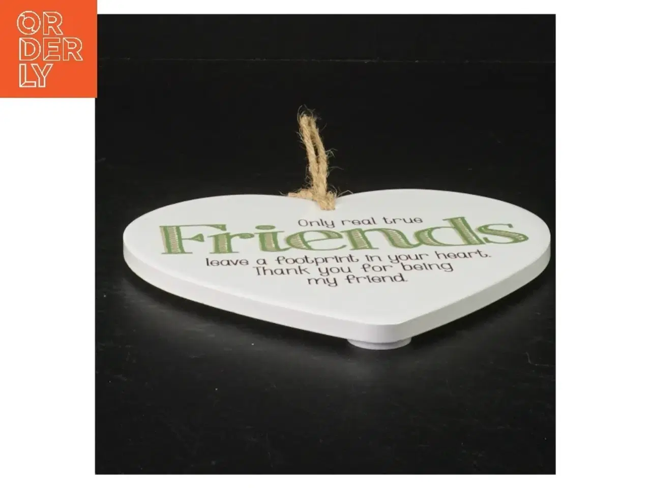 Billede 4 - Hjerteformet dekorationsskilt (str. 15 x. 15,5 cm)