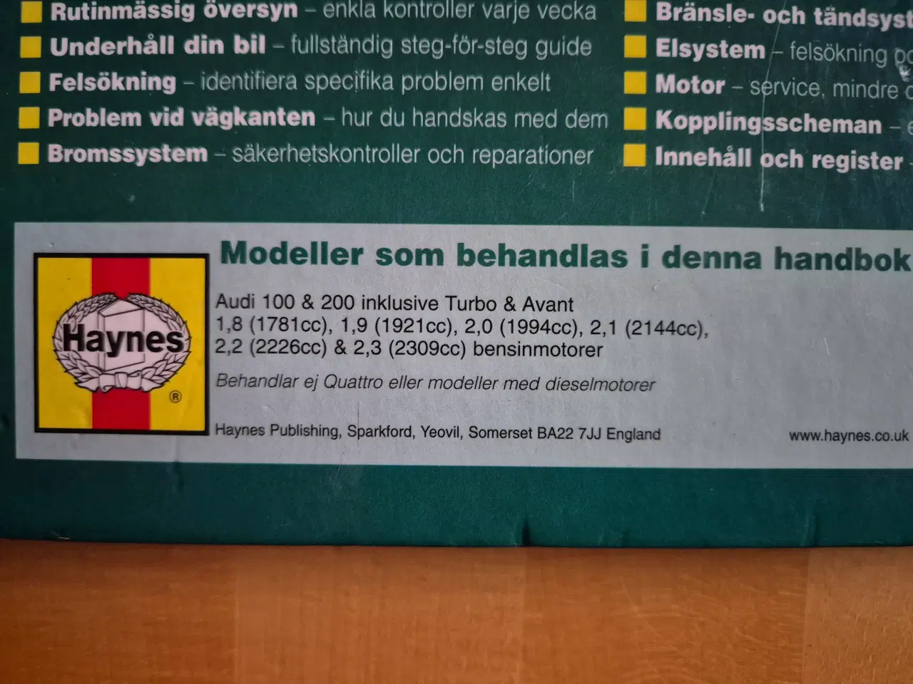 Billede 2 - Haynes Manual. Audi 100 og 200.