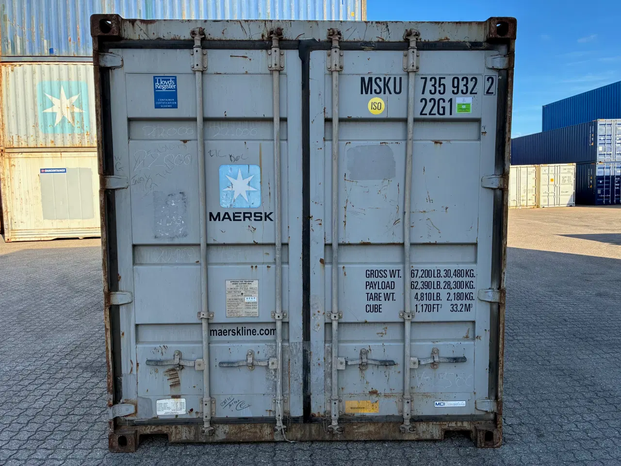 Billede 2 - Brugt 20 fods Isoleret Container- ID:MSKU 735932-2