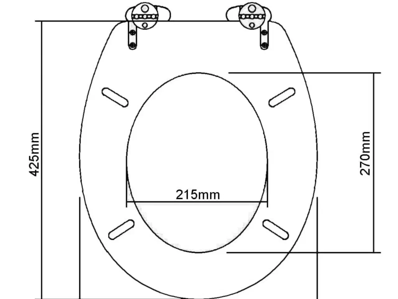 Billede 8 - Toiletsæde MDF soft close-låg enkelt design brun