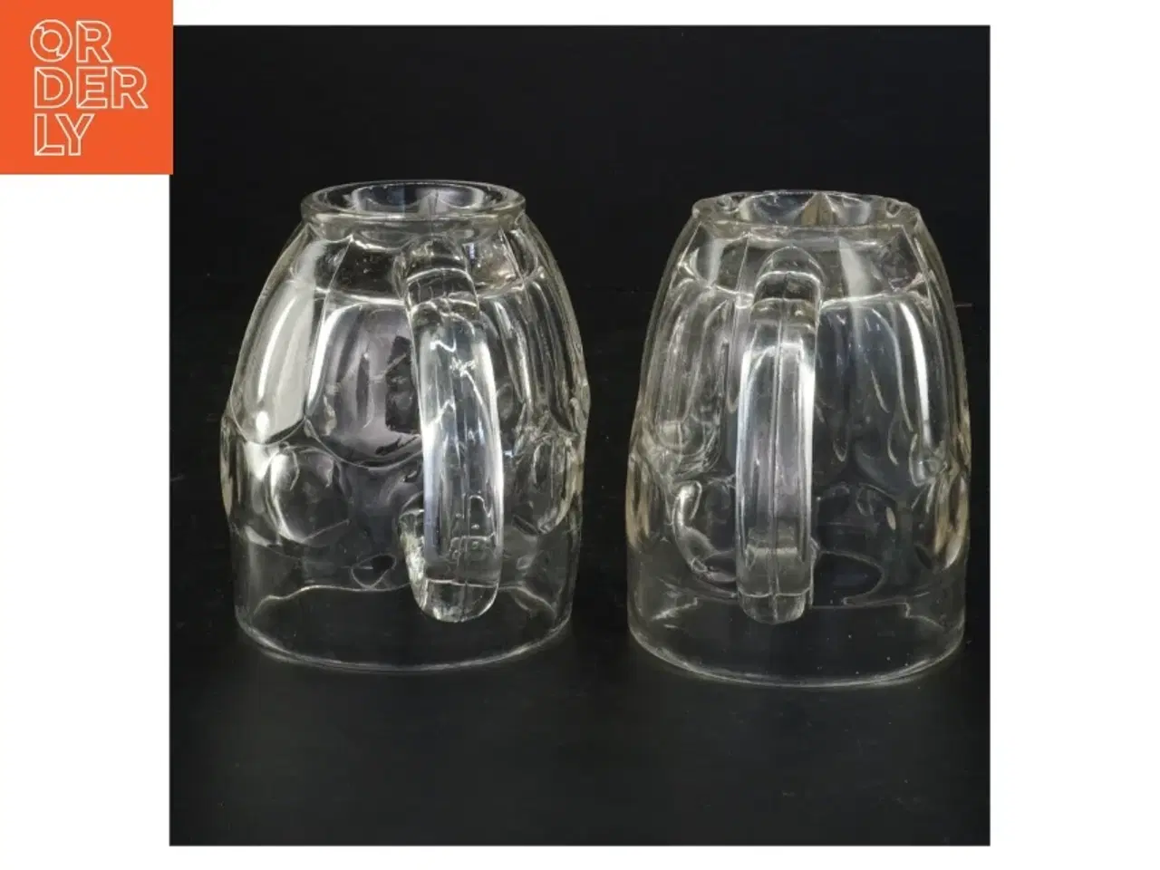 Billede 2 - Glaskrus med reliefmønster (str. 2 x 8 cm og 11 x 8 cm)