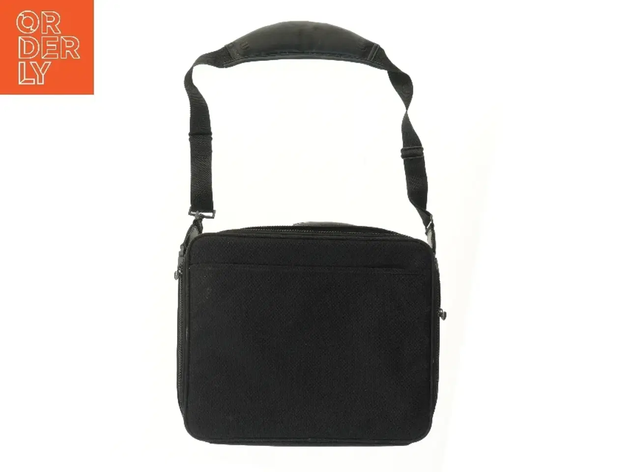 Billede 2 - Computertaske i sort stof (str. 44,5x36,5 cm)