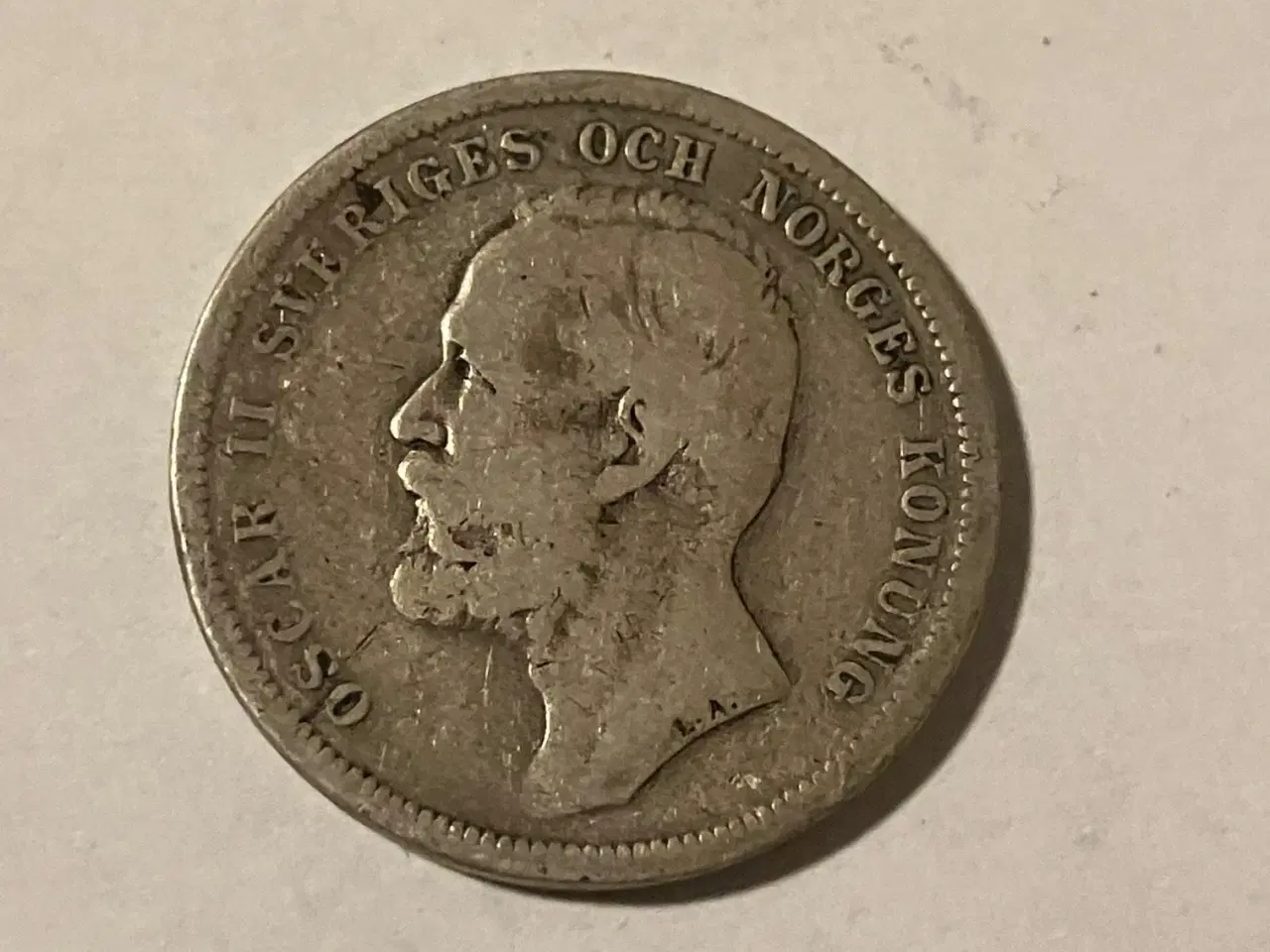 Billede 2 - 1 Krona 1890 Sweden - Silver