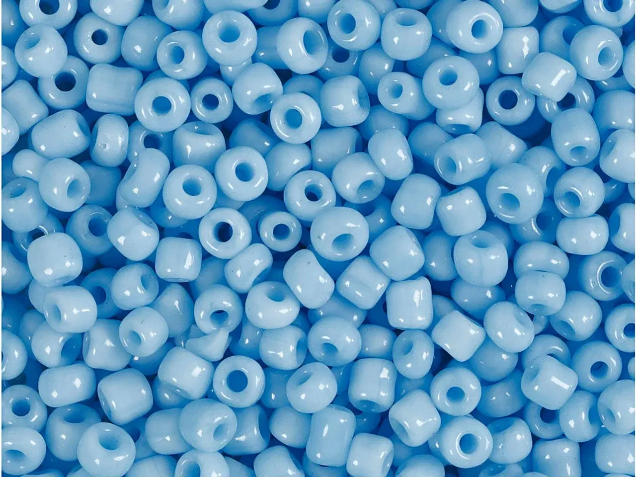 Billede 1 - Rocaiperler, diam. 3 mm, str. 8/0, hulstr. 0,6-1,0 mm, turkis, 25g/ 1 pk.