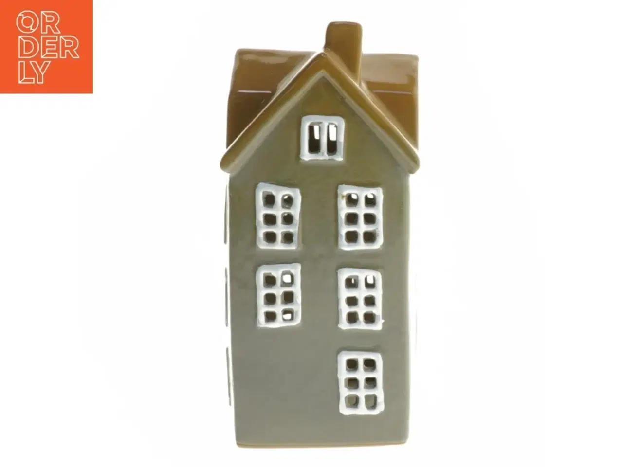 Billede 2 - Keramik hus lysestage (str. 24x13x9 cm)