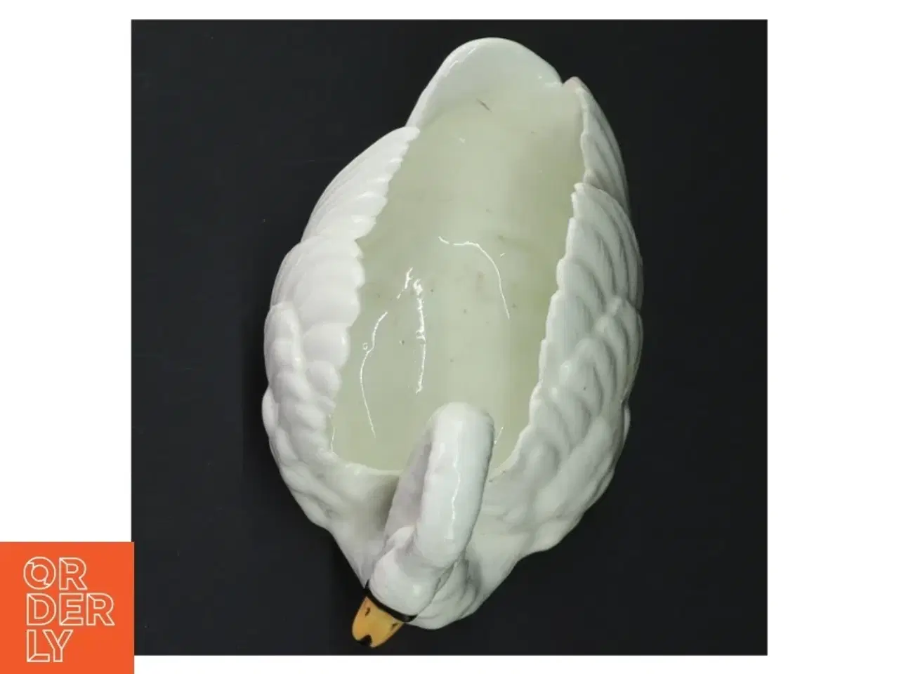 Billede 4 - Porcelæn svane figurine (str. H 12 cm, b 16 cm)