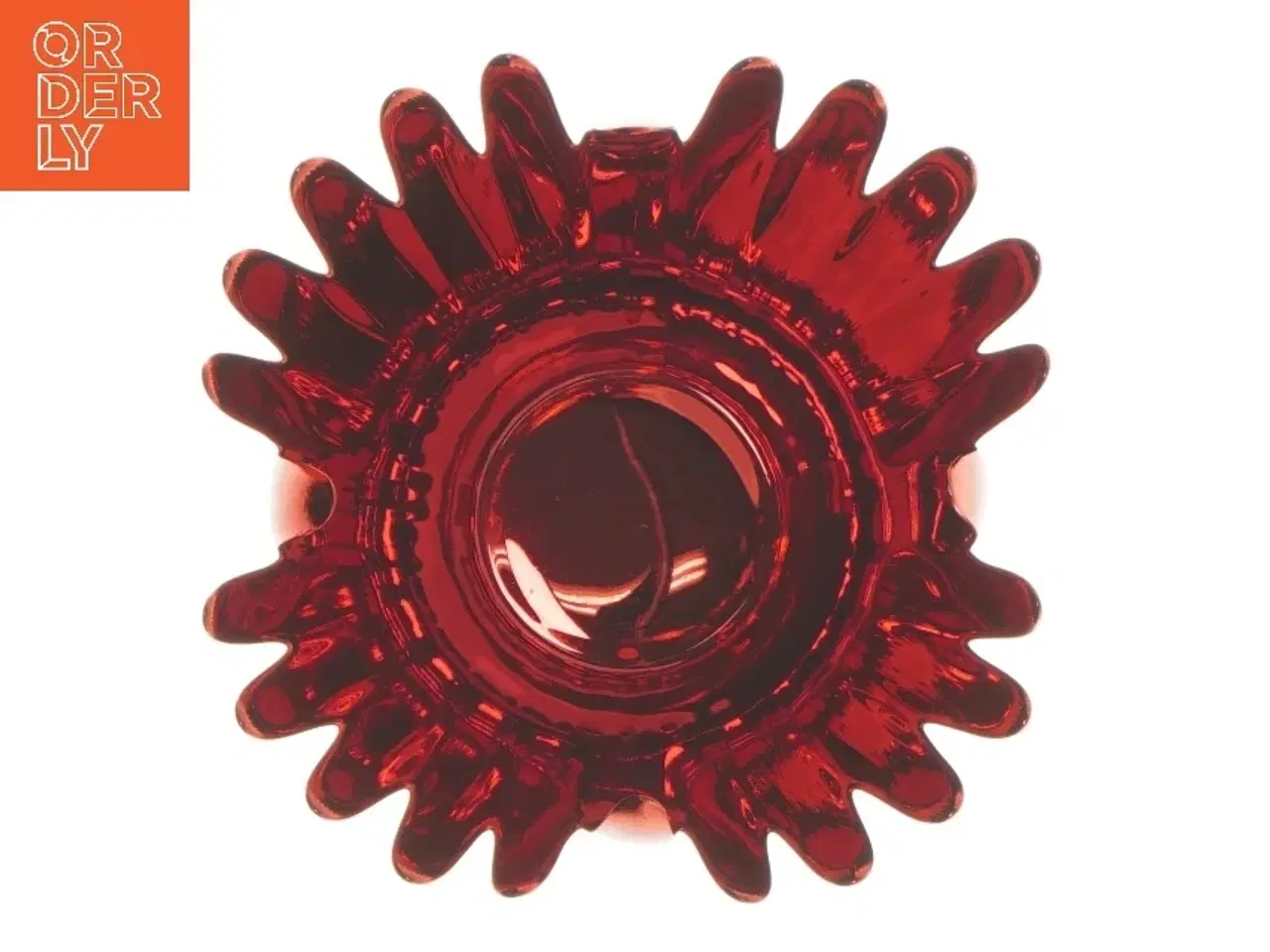 Billede 2 - Rød skål med blomstermønster fra Krifon (str. 14 cm)