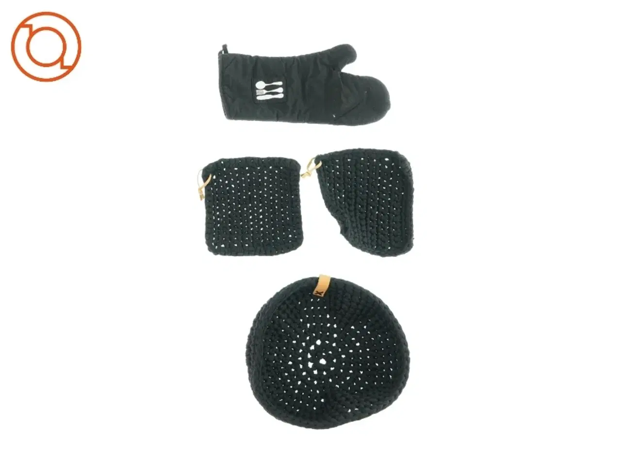 Billede 1 - Grillhandske, brødkurv og 2 grydelapper (str. Ø: 32 og LB: 22x22 L: 36 cm)