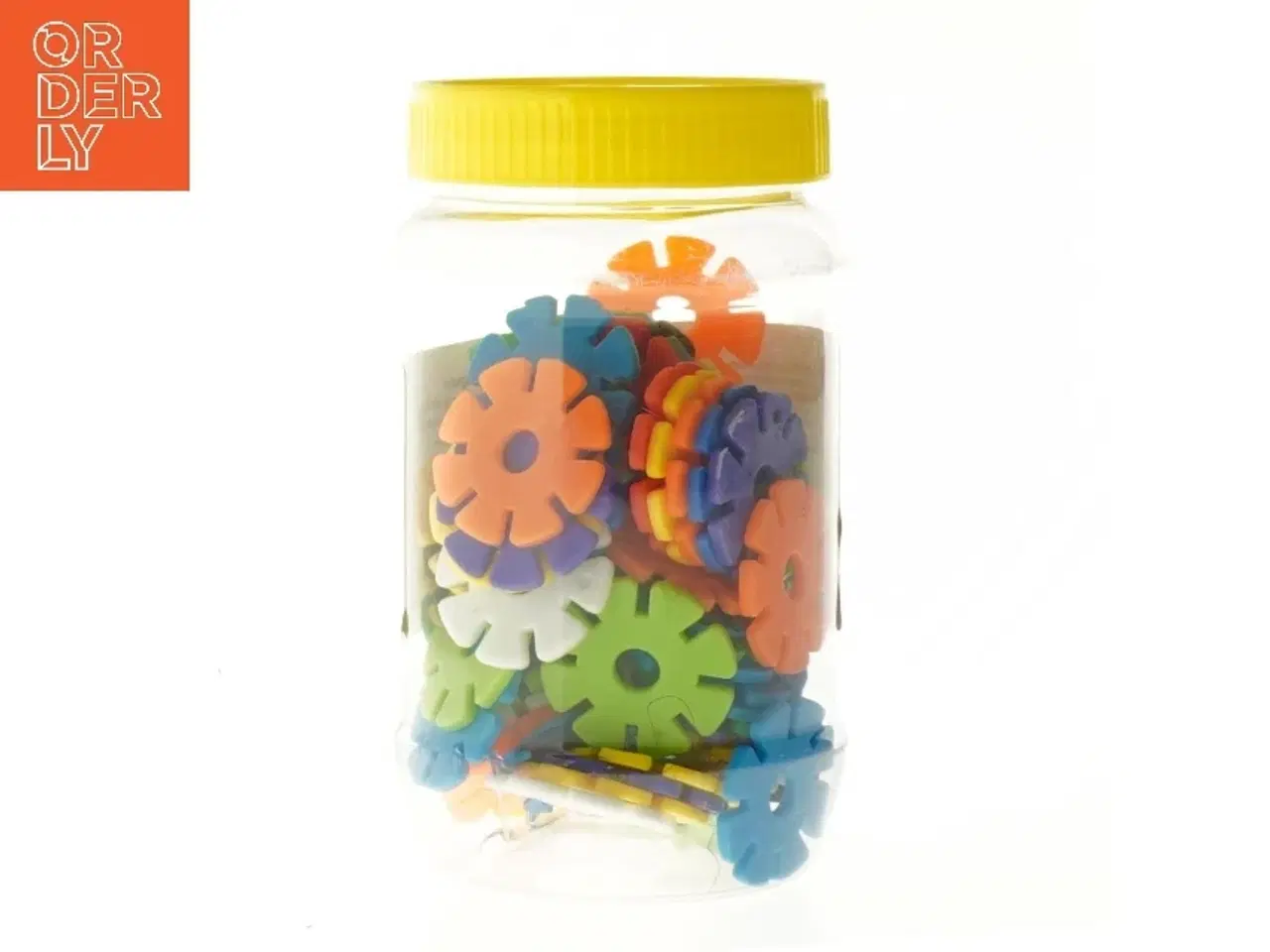 Billede 1 - Byggesæt i plast med farverigt låg (str. 14 cm)