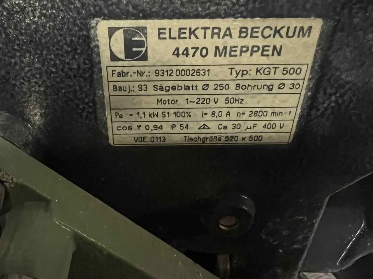 Billede 2 - elektra beckum kgt 500