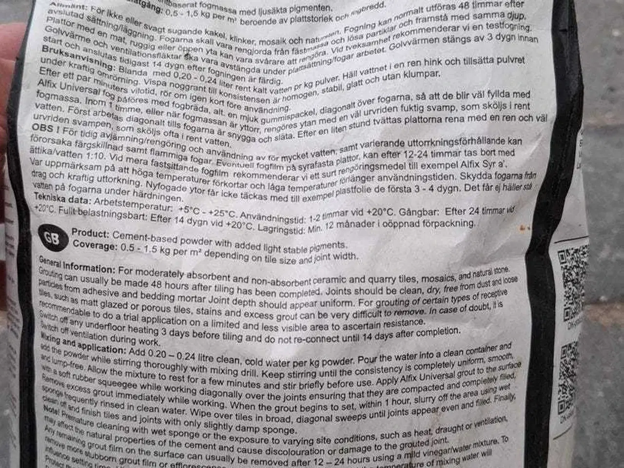 Billede 2 - Alfix Universalfuge CeraFill 10, Antracitgrå