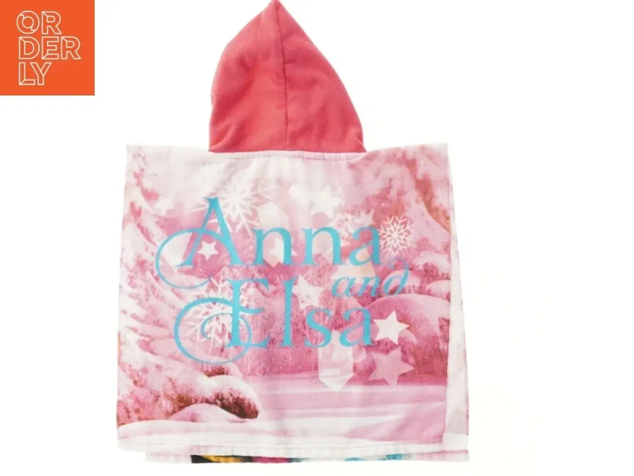 Billede 2 - Frozen lyserød håndklædeponcho - Elsa og Anna (str. 69x50 cm)