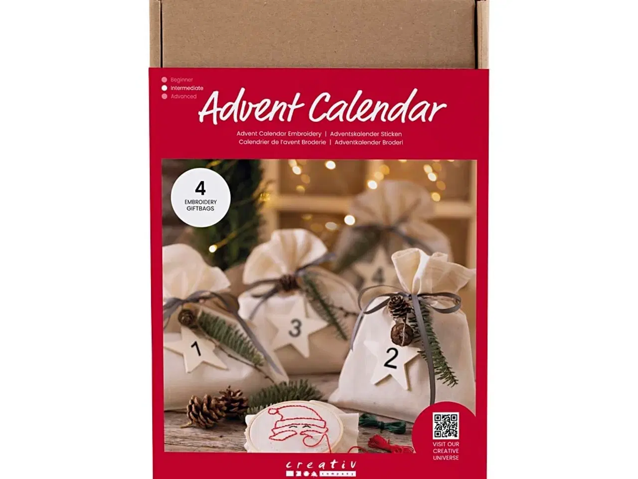 Billede 1 - Adventskalender Broderi, 1 pk.