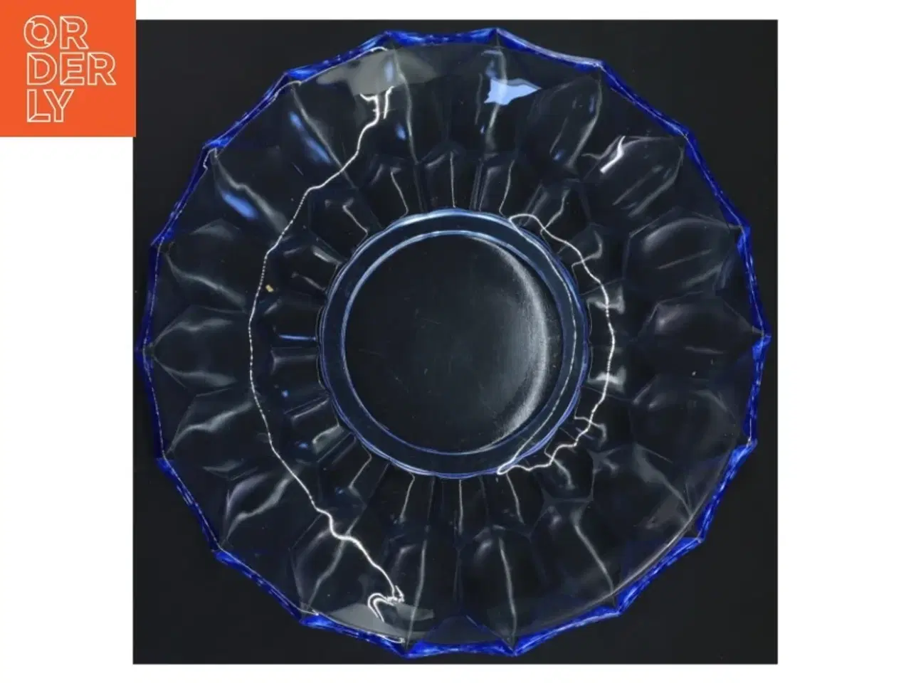 Billede 2 - Blåt glasfad (str. Ø 27 cm)