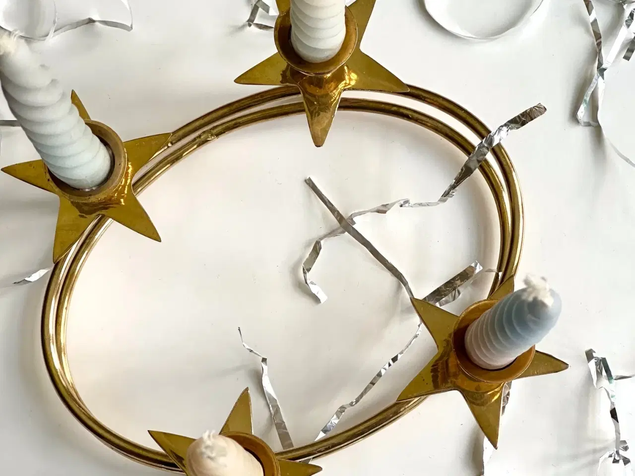 Billede 2 - Adventsstage m stjerner, oval