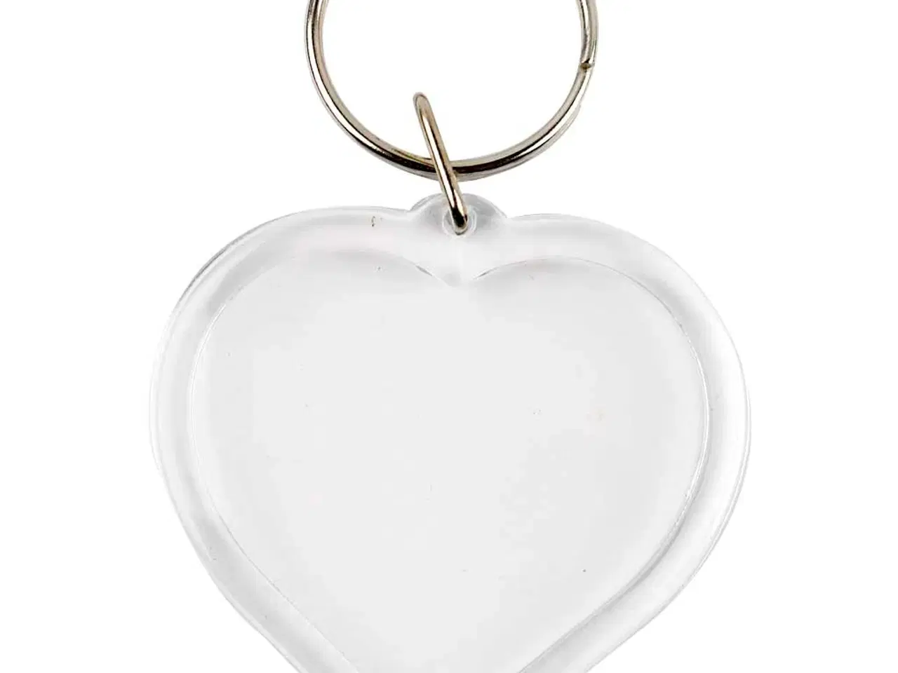 Billede 1 - Hjerteformede nøglevedhæng - 25 stk. i klar akryl
