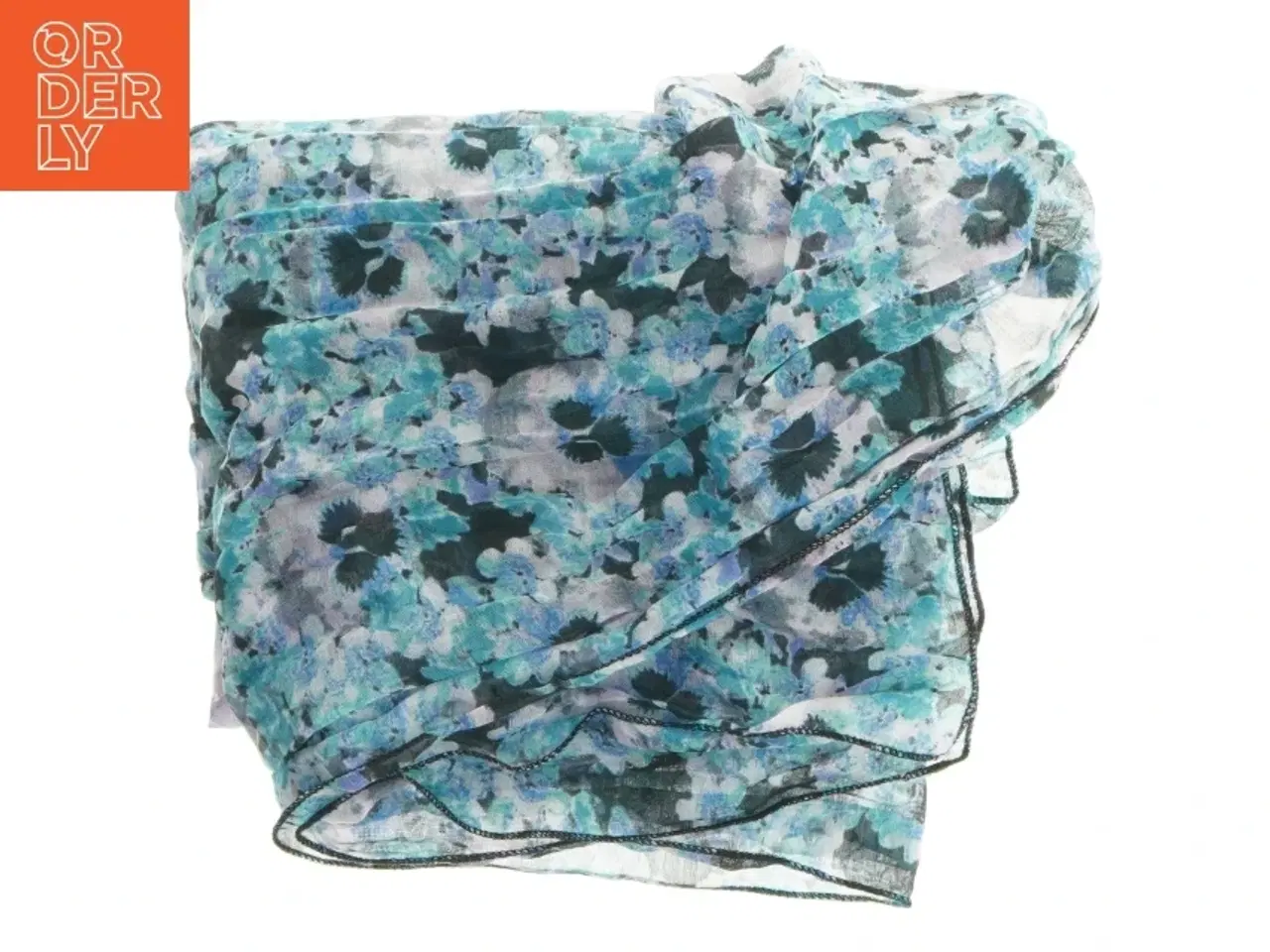 Billede 1 - Blomsterprint tørklæde (str. 42x180 cm)