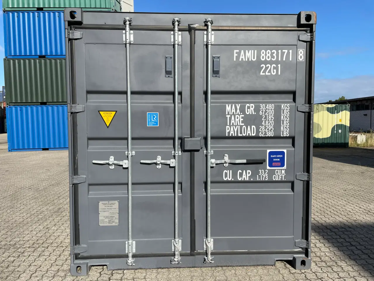 Billede 1 - 20´ fods Container i farve Ral: 7015 nye one way