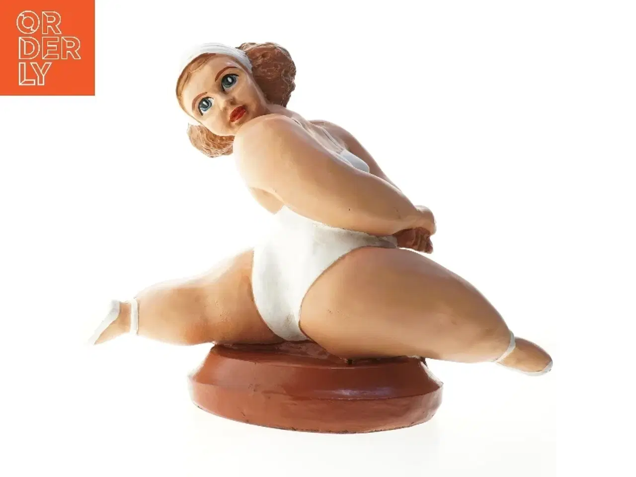 Billede 1 - Resinfigur af kvinde i yogastilling (str. 32 cm)