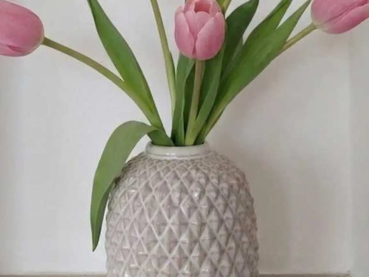 Billede 1 - Stor dekorativ vase m. harlekinmønster