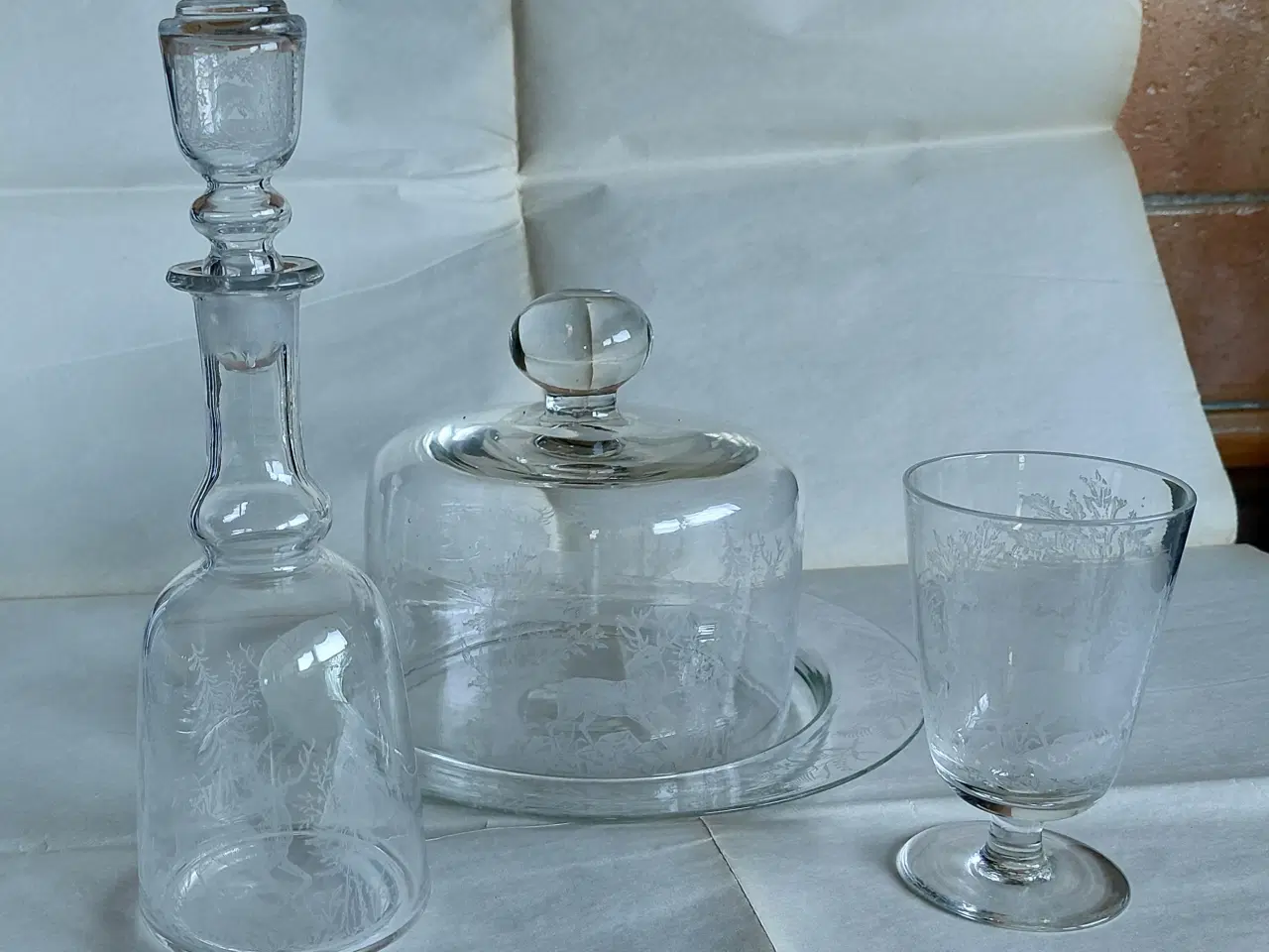 Billede 1 - HJORTEGLAS - KASTRUP GLASVÆRK - SAMLET PRIS