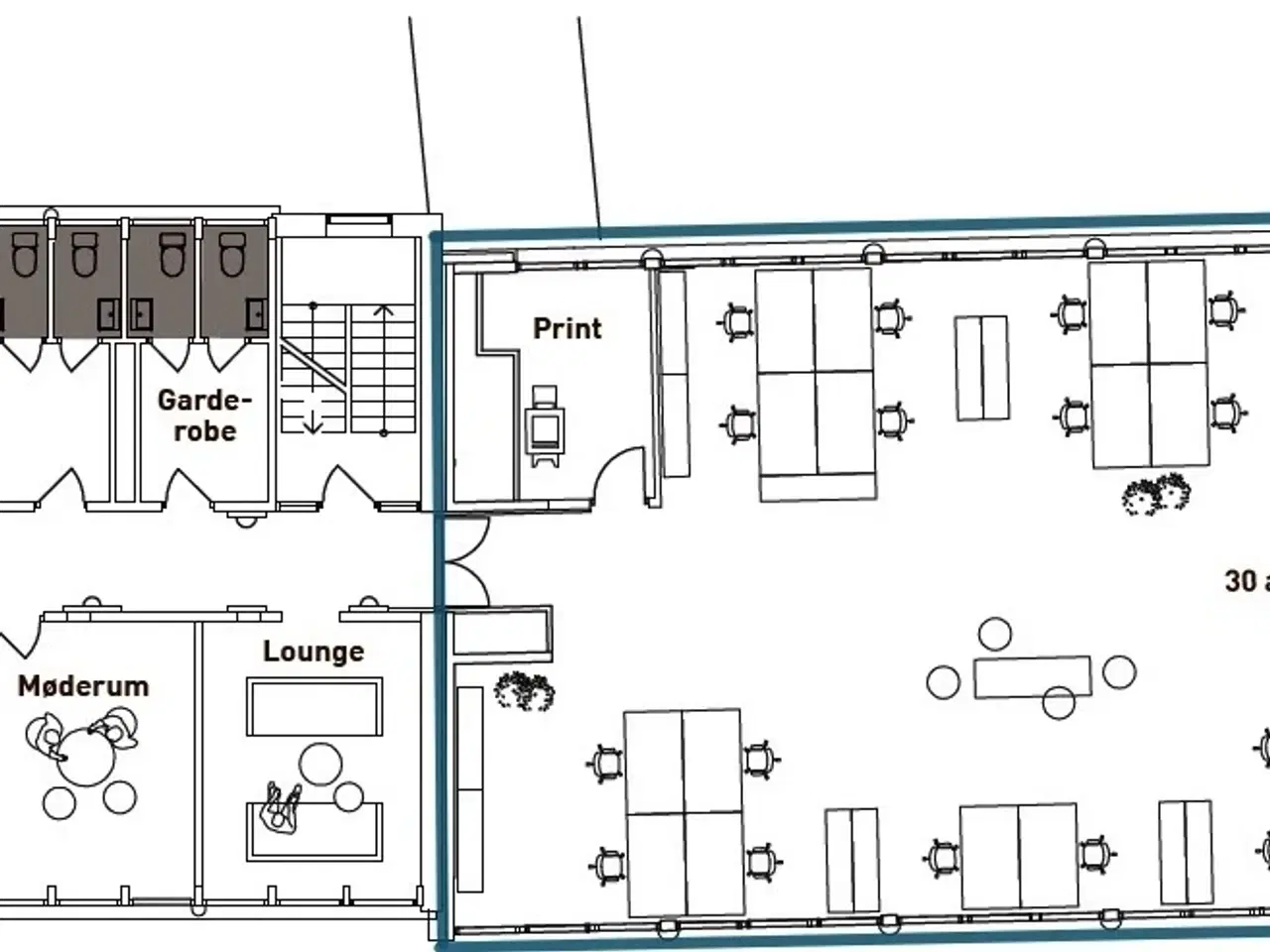 Billede 21 - Velbeliggende kontor og showroom/værksted i stor ejendom