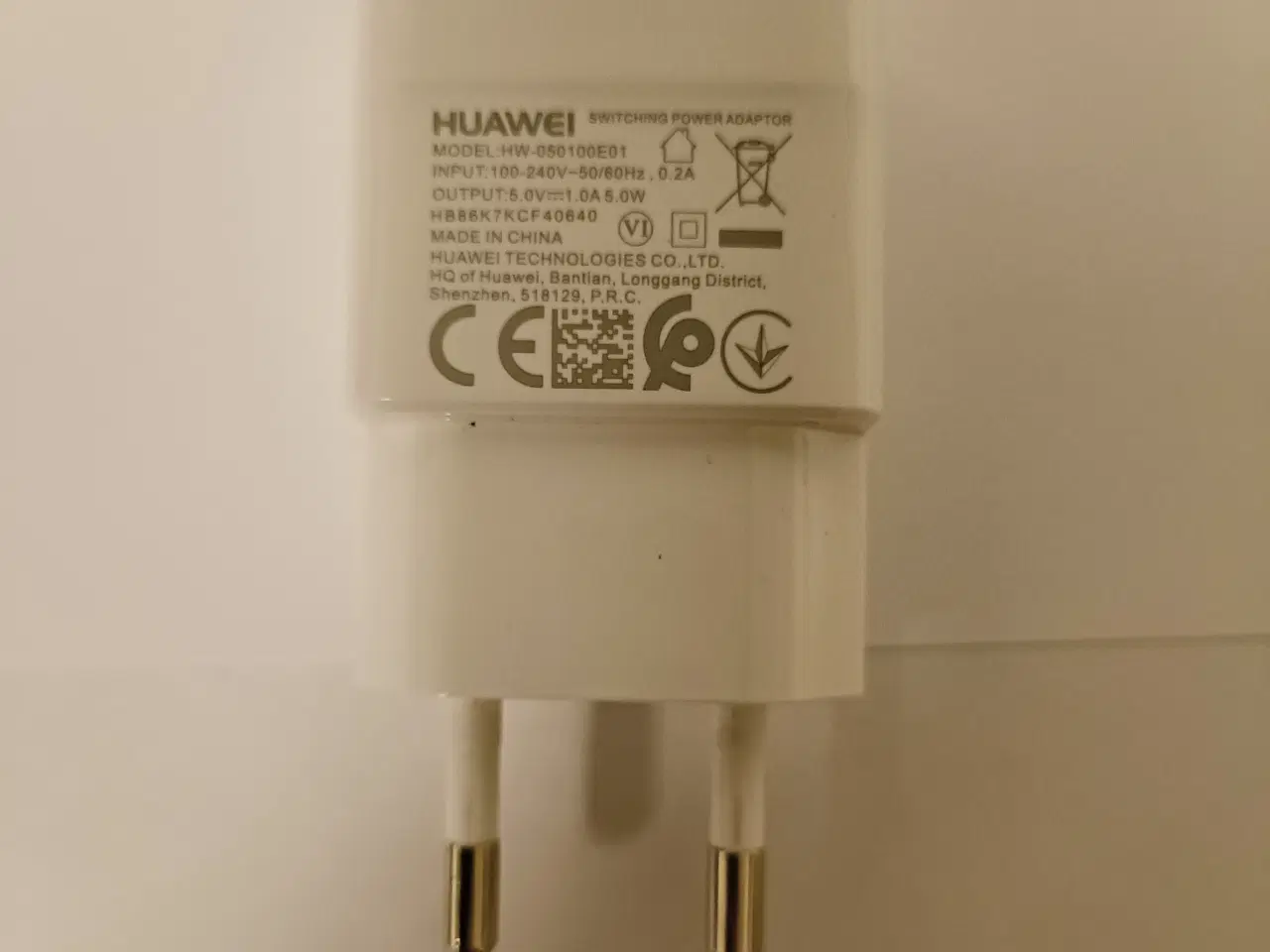 Billede 1 - Oplader, t. HUAWEI, Huawei USB strømforsygning