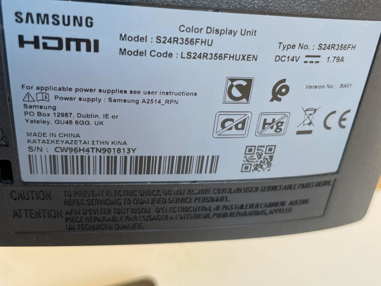 Billede 2 - Samsung S24F356FHU LED-Skærm 24" inkl. webcam