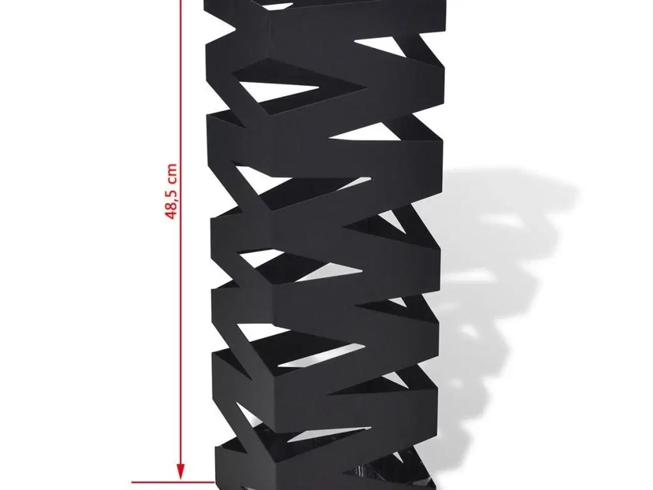 Billede 5 - Sort kvadratisk holder til paraplyer og stokke, stål, 48,5 cm