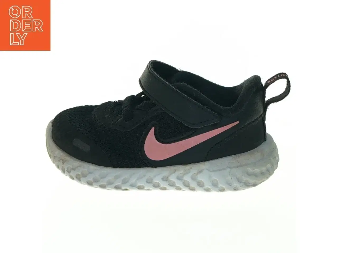 Billede 1 - Sorte sneakers med velcro til børn fra Nike (str. 21)