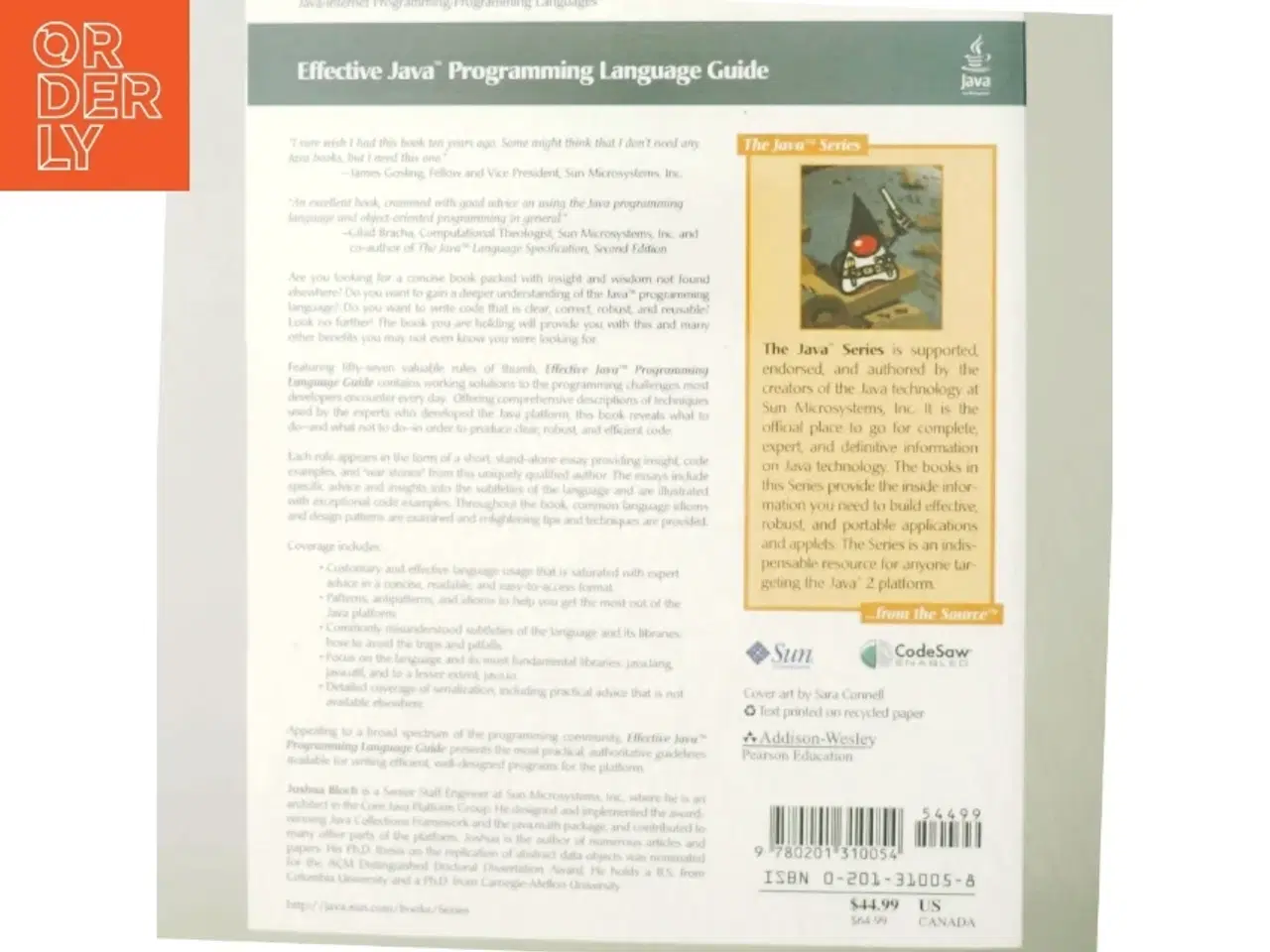 Billede 3 - Effective Java : programming language guide af Joshua Bloch (Bog)