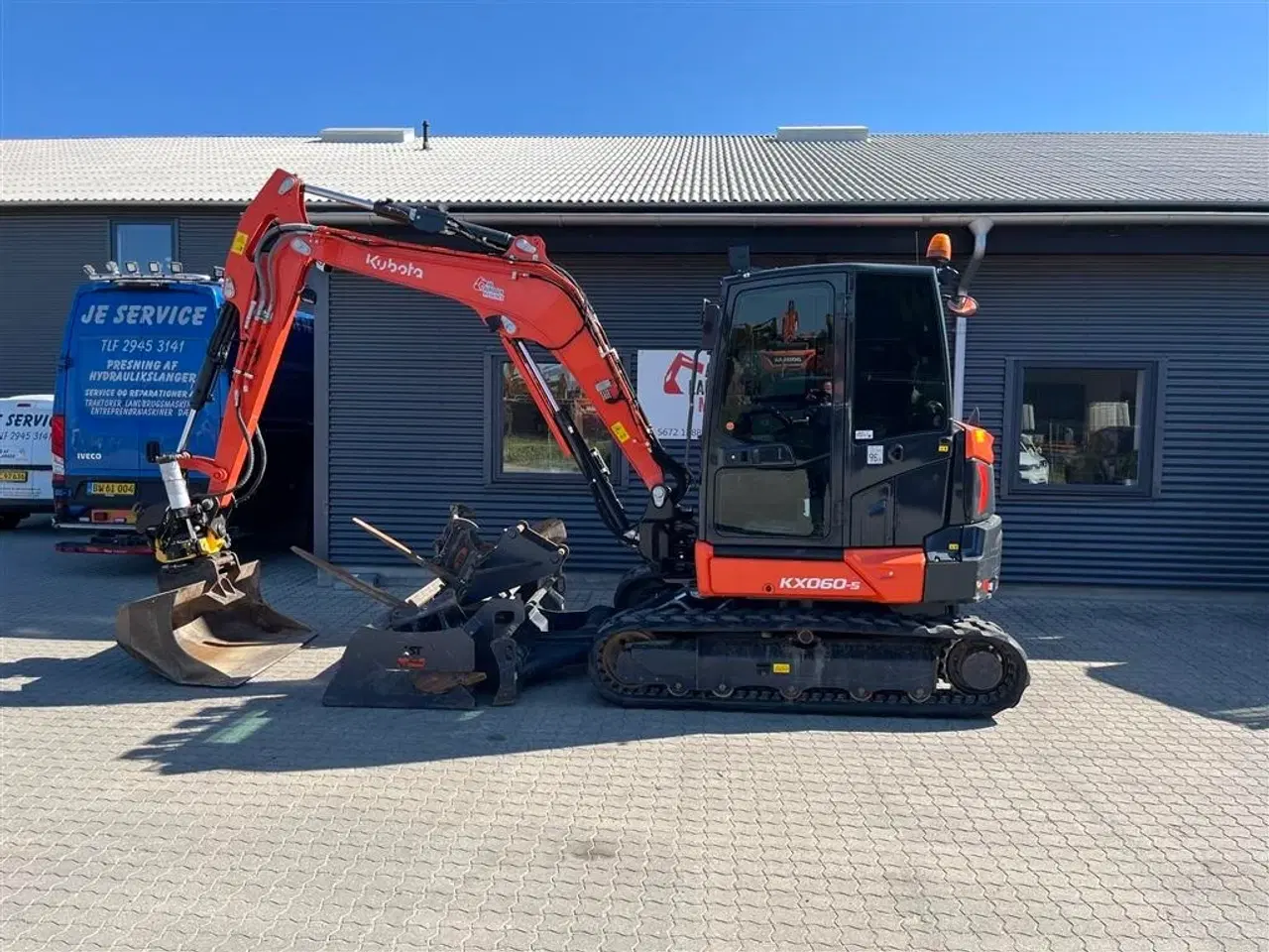 Billede 1 - Kubota KX060-5 Engcon Rotortilt DC2 centralsmørring skovlpakke.