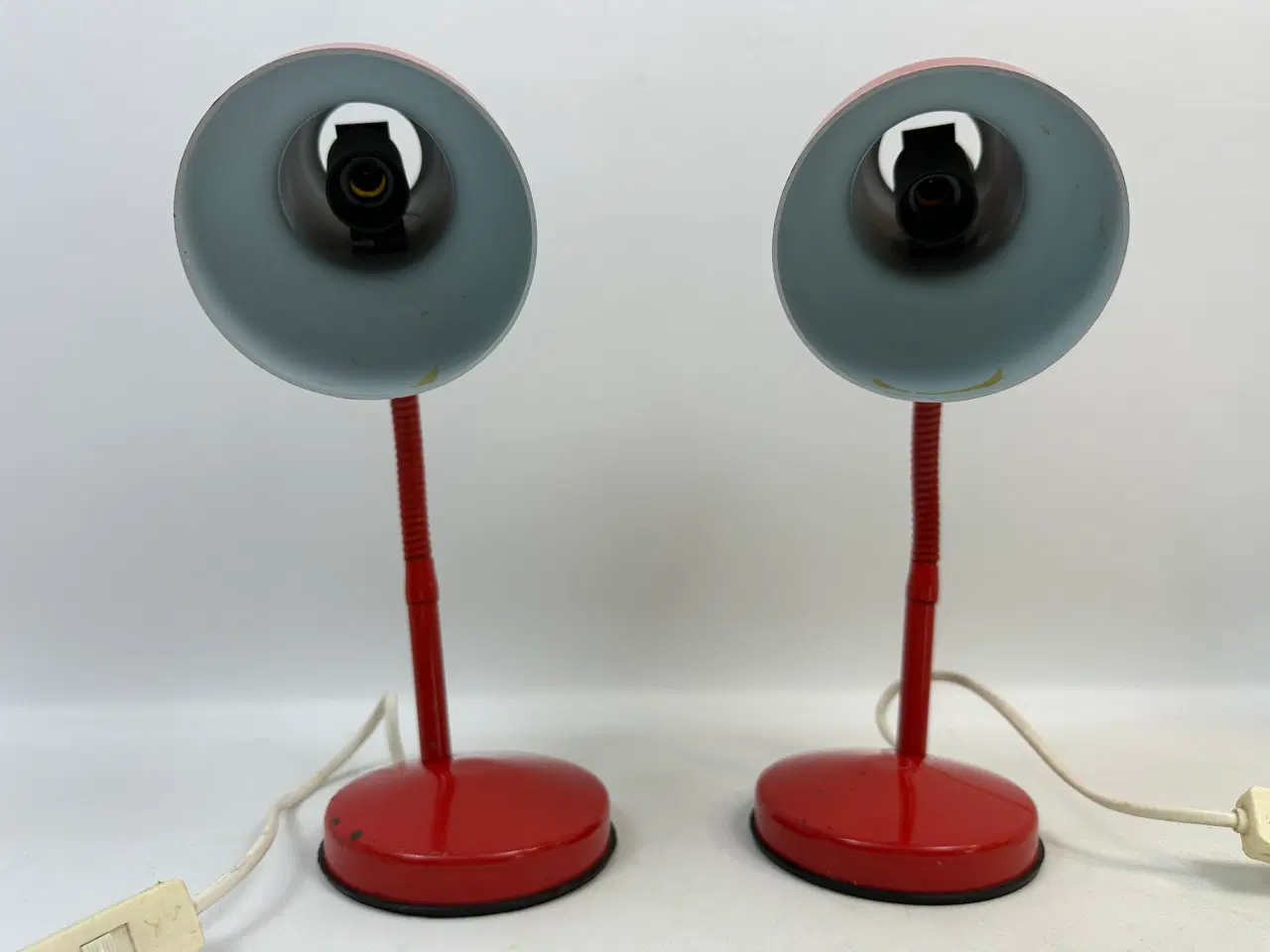 Billede 14 - 2 stk. røde retro bordlamper