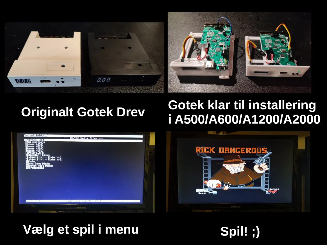 Billede 1 - Gotek drev med FlashFloppy til Amiga m.fl.