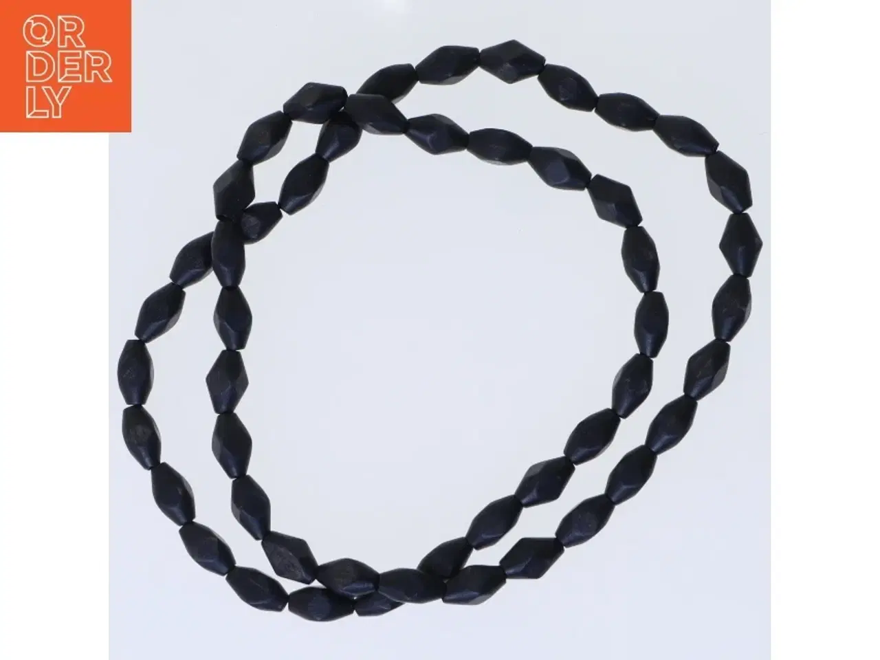 Billede 2 - Sort halskæde, træ, Vintage (str. 74 cm)