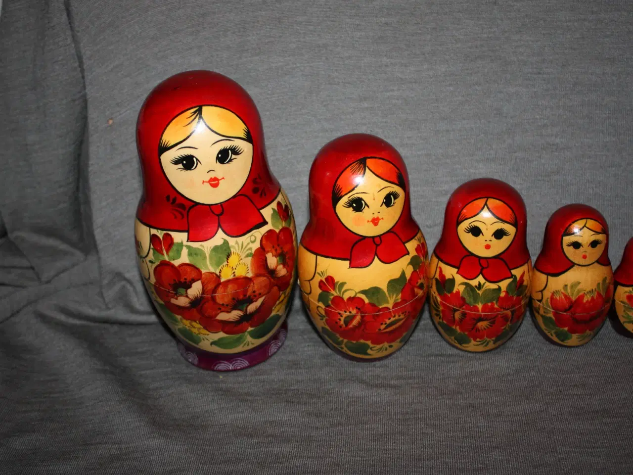 Billede 2 - Dukker Babushka matryoshka højde 19 cm 9 stk.