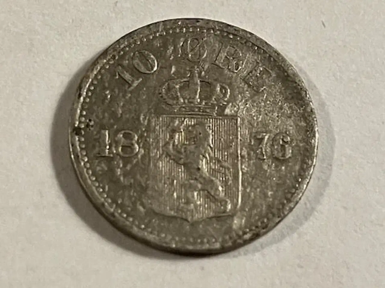 Billede 1 - 10 øre 1876 Norge