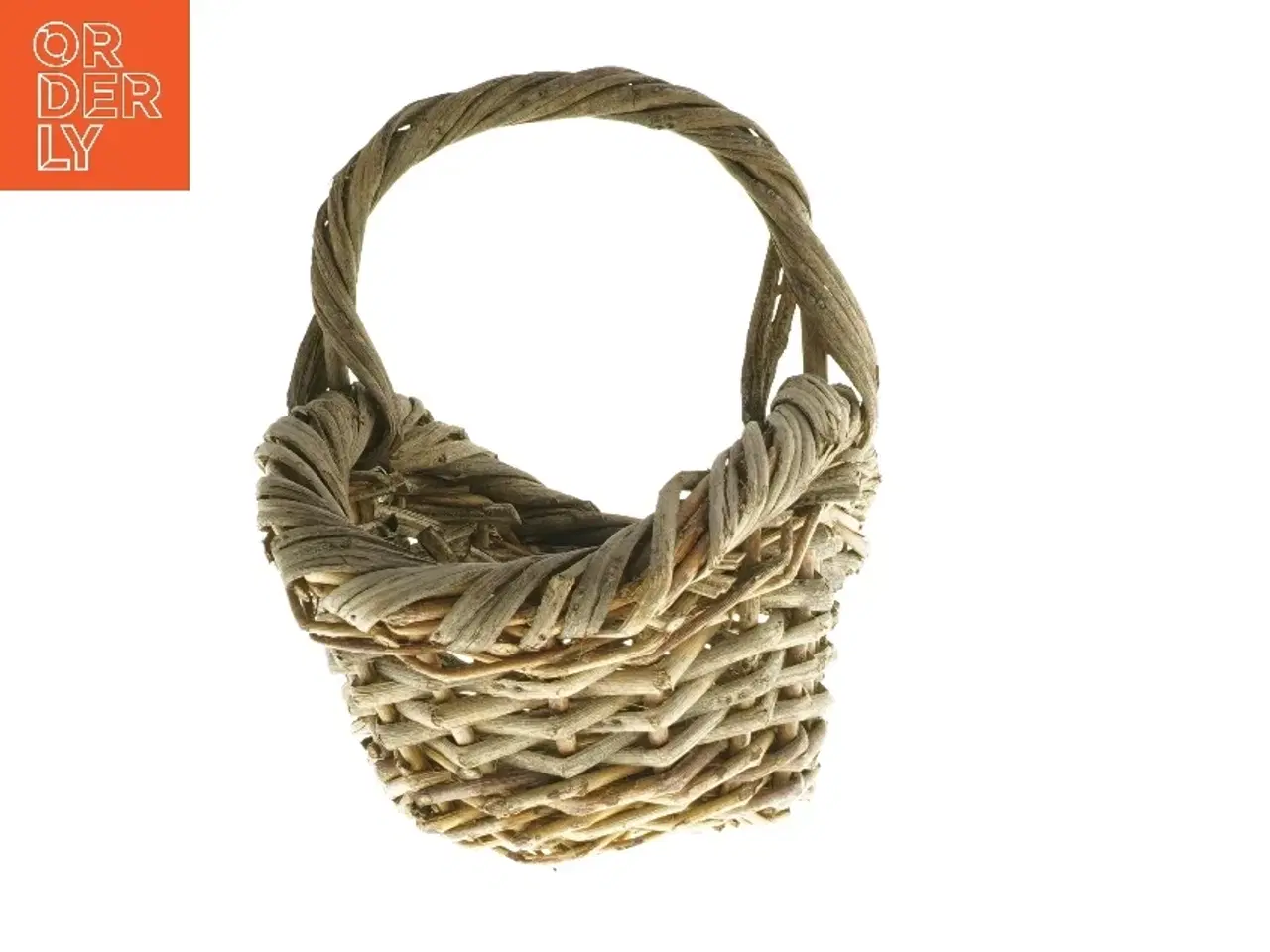 Billede 1 - Vintage kurv med hank (str. 20x16x24 cm)