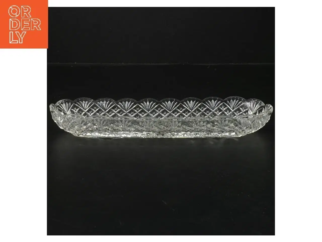 Billede 1 - Indgraveret glasfad (str. 26 cm)