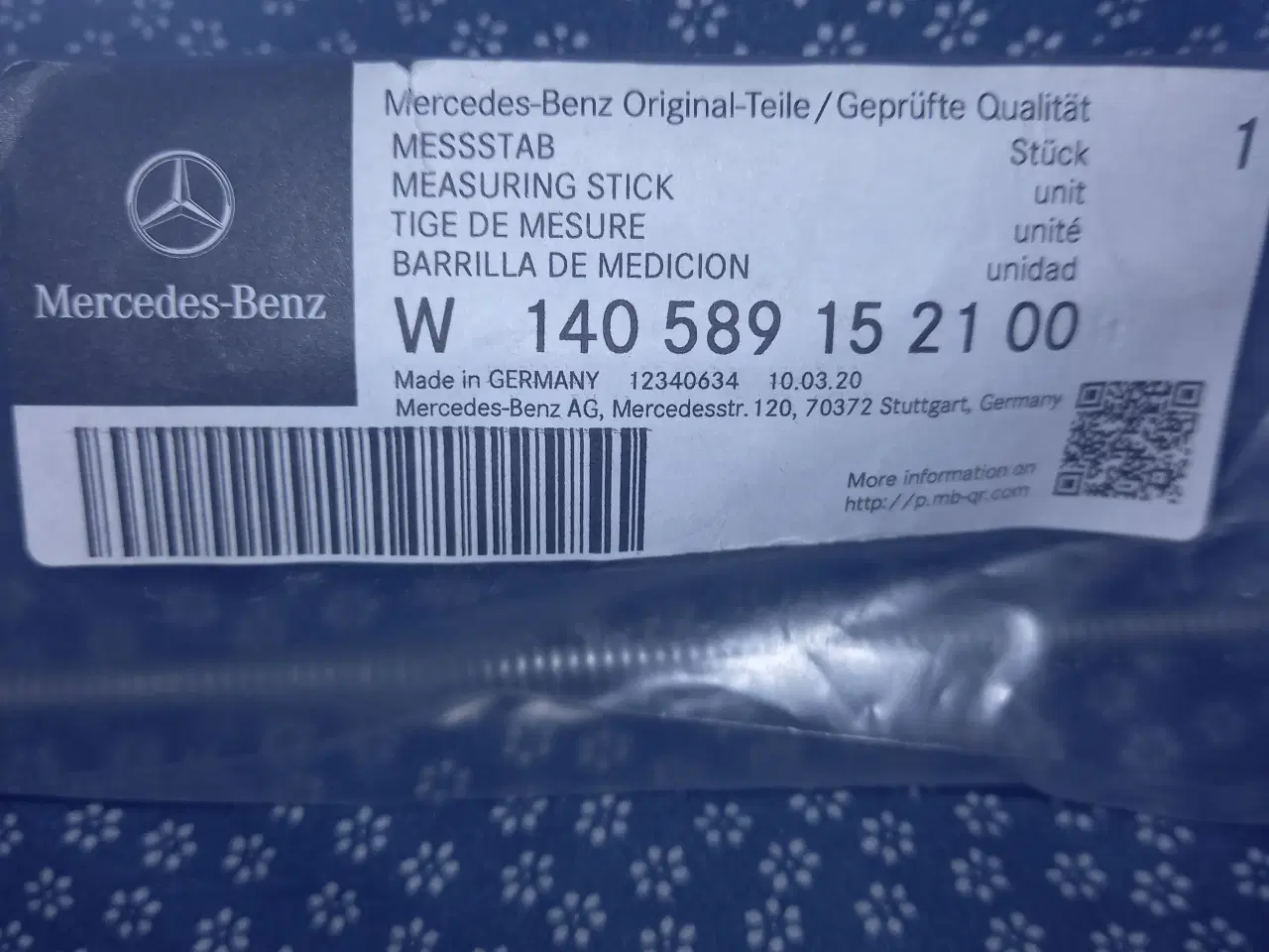 Billede 1 - Olie pind automatgear 5 trin Mercedes w204 c180 