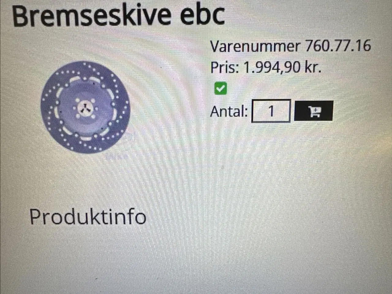 Billede 4 - BMW R1100 Bremseskive bag