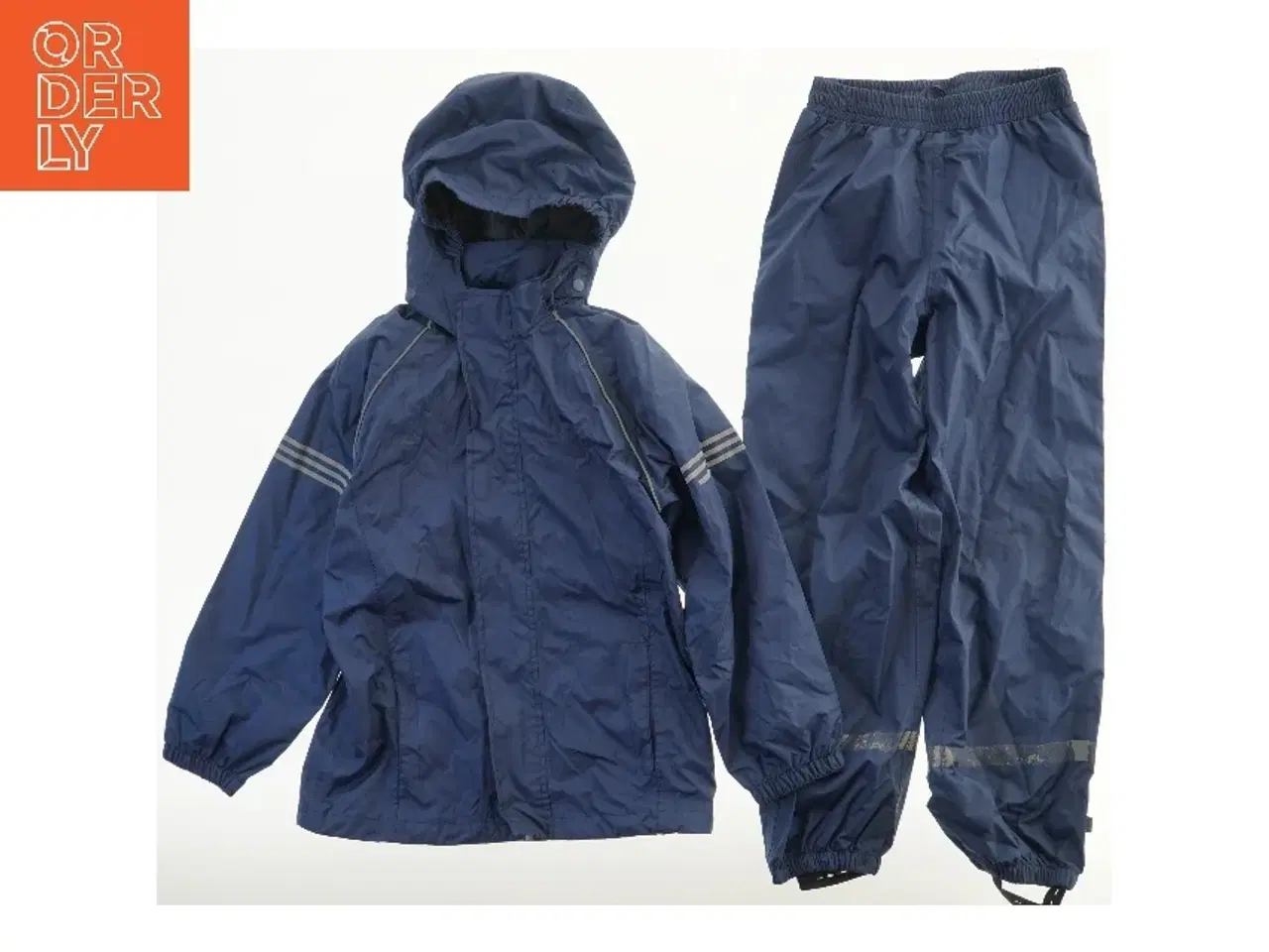 Billede 1 - Blåt regnsæt med hætte fra Friends (str. 128)