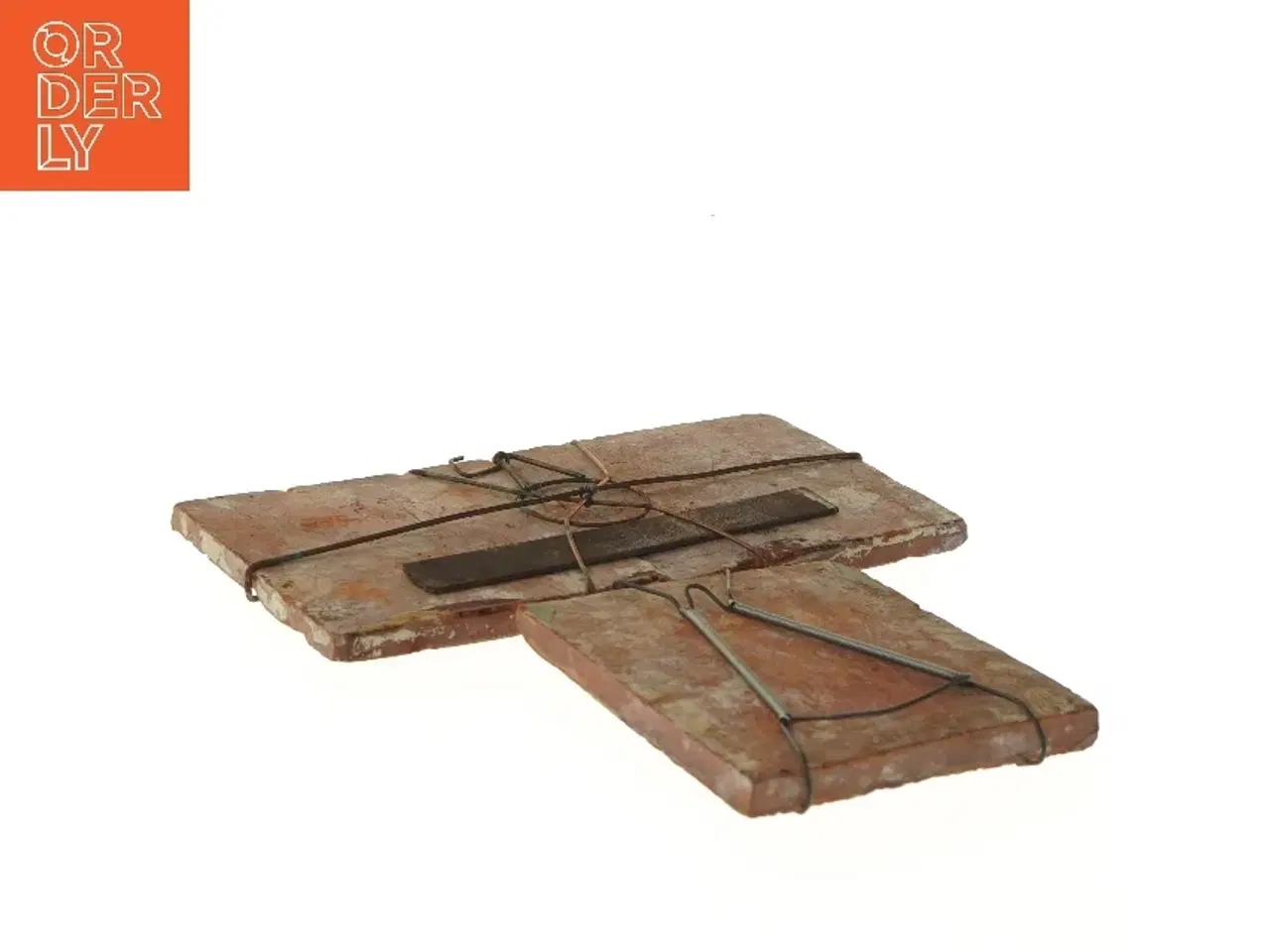 Billede 4 - Oranje fliser med løvemotiv (str. 15,5x15,5 cm)