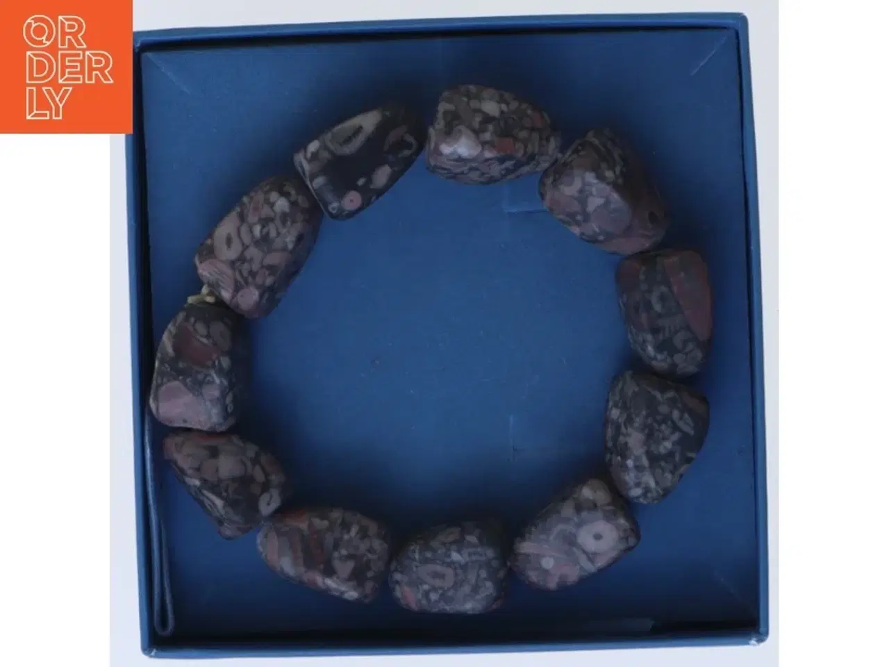 Billede 4 - Armbånd med polerede sten (str. Ø 7 cm)