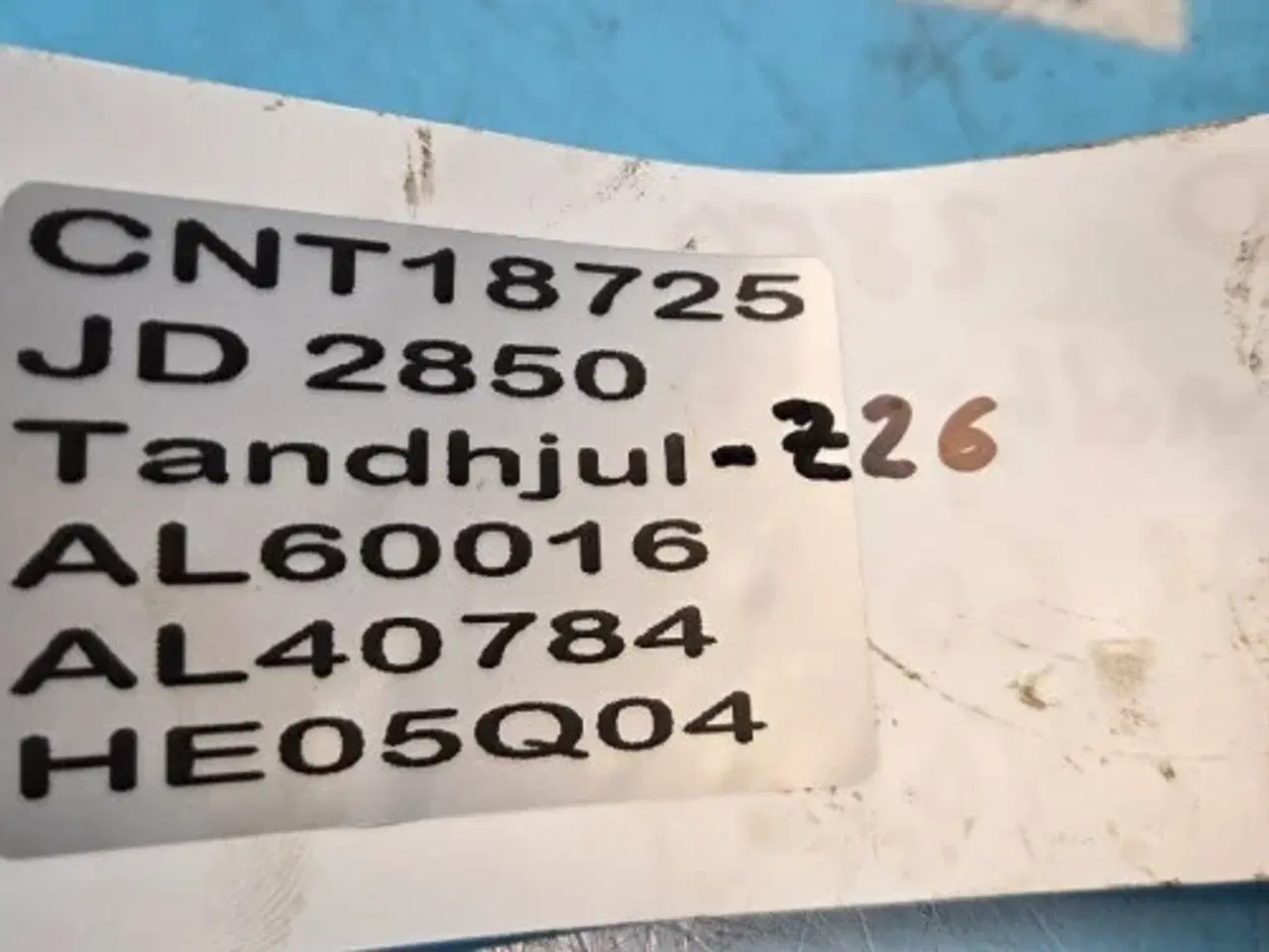 Billede 12 - John Deere 2850 Tandhjul AL60016